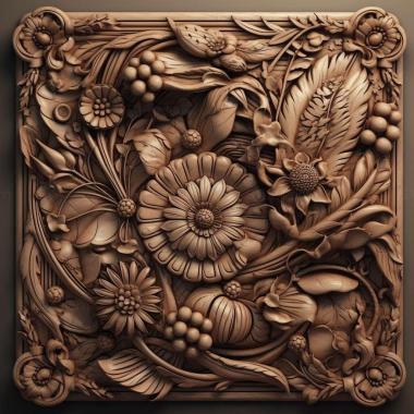 Patterns and decorations stl retro 3 3d model